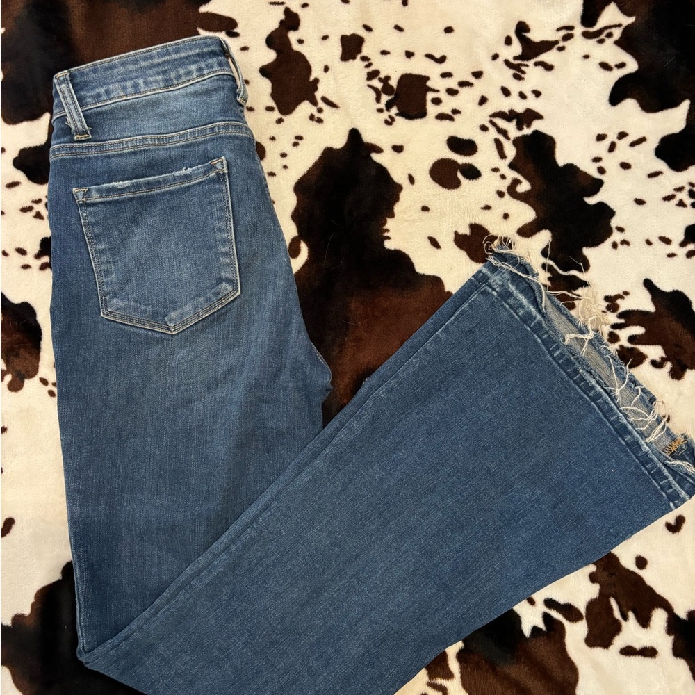 Slit leg jeans